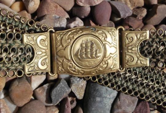 Vintage British Maritime Merchant Navy Ladies Dress Style Belt 