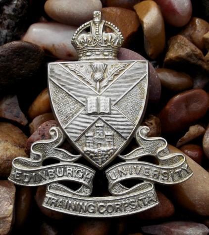 British Army Edinburgh University Training Corps TA Glengarry Cap Badge