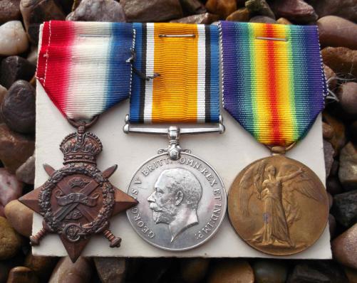 British Army WW1 1914 Star Trio Medal Group ASC