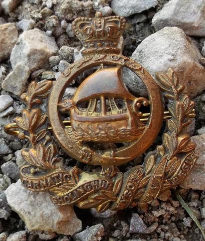 Indian Army British Empire Era 9th Madras Infantry Cap Badge VR