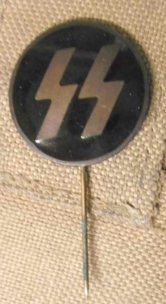 German SS Large Emblem Stick Pin Old Reproduction