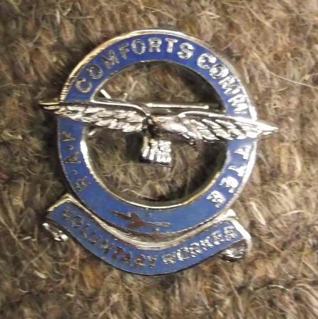 Royal Air Force Comforts Committee Voluntary Worker Badge WW2 RAF