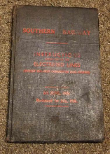 British WW2 Southern Railway Instruction Book for Electrified Lines