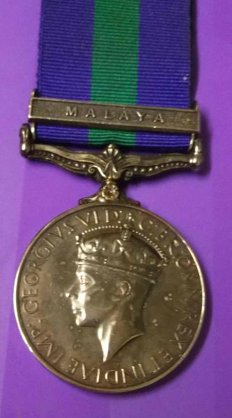 British General Service Medal Malaya GVIR GSM Old Reproduction 