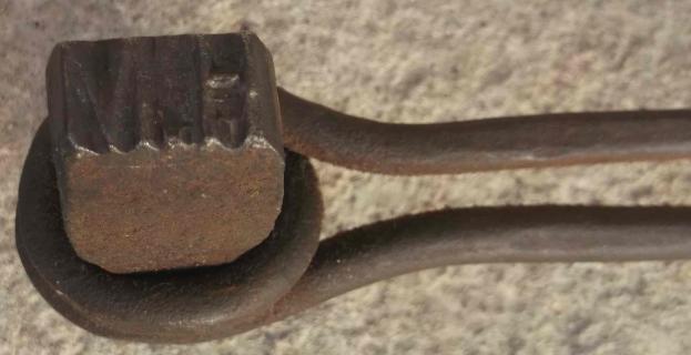 Antique Branding Iron Type HM Letter Stamp Leather Work Tool