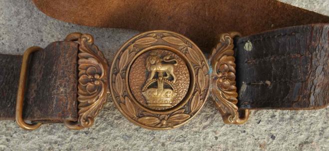 British and Commonwealth Army Edwardian Officers Service Belt Kings Crown