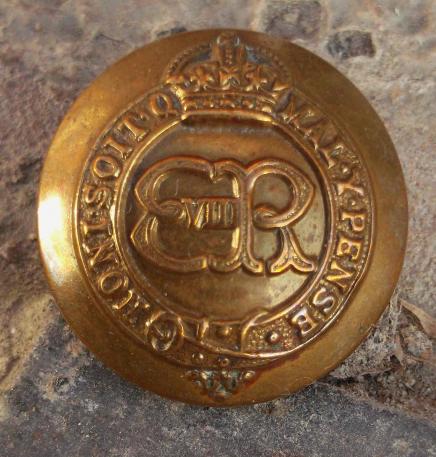 British Army Staff Officers Uniform Button King Edward VIII