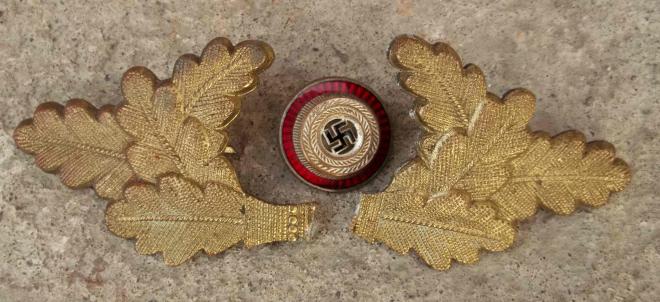 Third Reich German Political Leaders Cap Wreath and Cockade Damaged