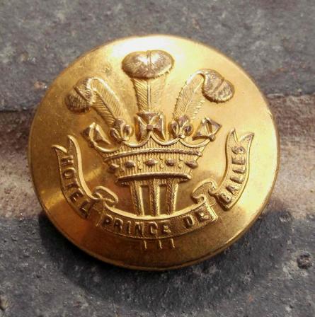 Vintage Hotel Prince de Galles Large Uniform Button