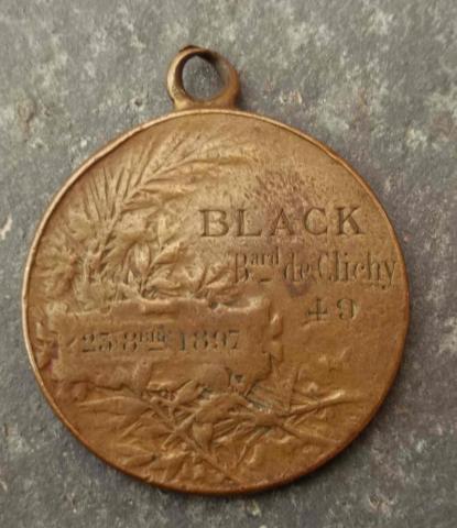 France Bard de Clichy French Third Republic Brass Medal 1897