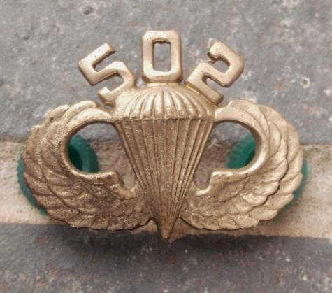 US Army Vietnam 502nd PIR Parachute Infantry Regiment Jump Wing Airborne 101st Airborne