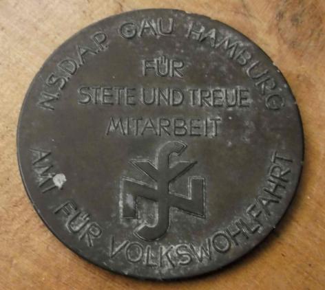 German Third Reich NSV National Socialist People's Welfare Mother and Children Table Medal