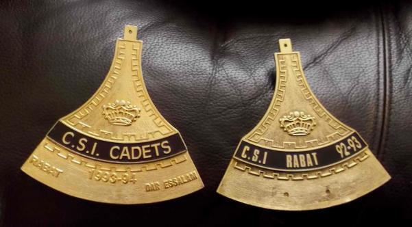  African Military Cadets Plaques Pair Kingdom of Morocco and Tanzania