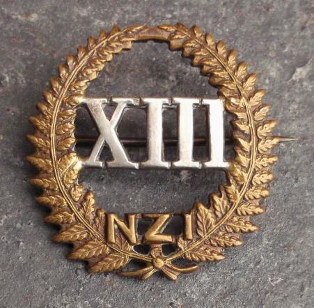 NZ Army13th (North Canterbury and Westland) Regiment Sweetheart Brooch