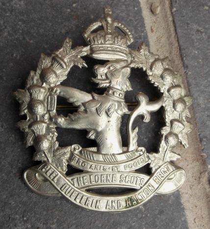 Canadian Army Lorne Scots Peel, Dufferin and Halton Regiment Glengarry Cap Badge Canada