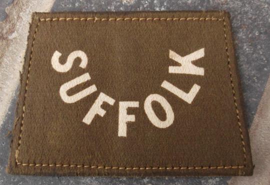 British Army Suffolk Regiment WW2 Printed Slip On Shoulder Title