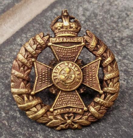 British Army Rifle Brigade Cast Brass Bazaar Cap Badge 