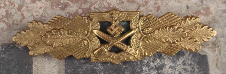 German Army Waffen SS Close Combat Clasp Gold Grade Reproduction