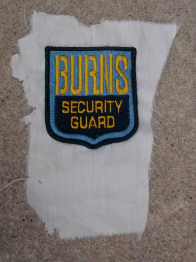 Burns Security Company Security Guards Uniform Patch