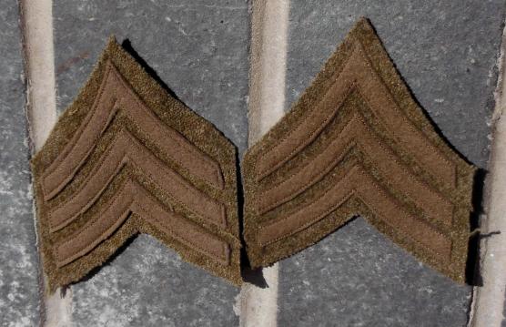 US Army WW1 Sergeants Rank Stripes Pair United States 9th Grade