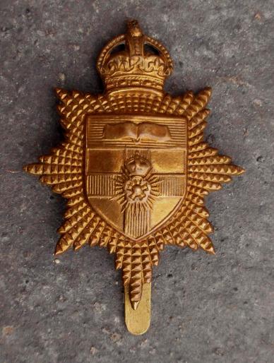 British Army London University OTC Brass Cap Badge Kings Crown