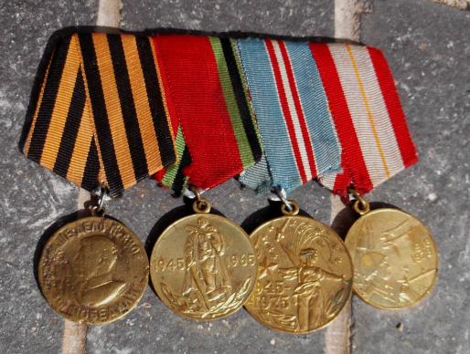 USSR Red Army Medal Group WW2 Veteran Former Soviet Union