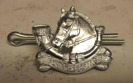 Rhodesian Army Grey's Scouts Staybrite Collar Badge Maker Marked