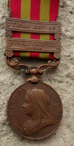 British India General Service Medal 1895 Officers Private Servant IGS Bronze