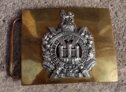 British Army King's Own Scottish Borderers Belt Buckle KOSB KC