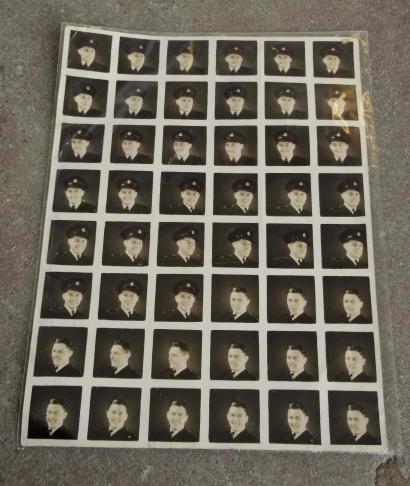 Vintage British AFS Auxiliary Fire Service Uniform Photo Sheet Lot 