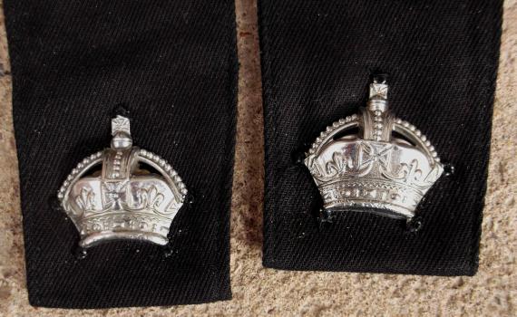 British and Commonwealth Police Superintendents Shirt Rank Epaulettes Kings Crown