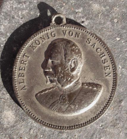 German States King Albert Saxony Commemorative Medal 1898