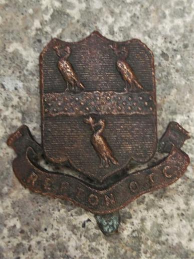 British Army Repton School OTC Cadets Excavated Cap Badge