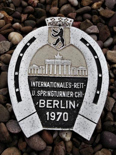 Germany Cold War Era Berlin Horse Riding Show Jumping Plaque 1970