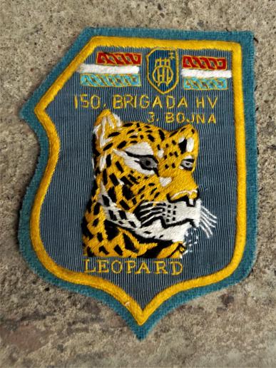 Croatian Army Unit 150 Brigade Leopard Uniform Patch 