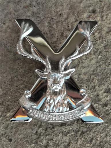 British Army Highland Brigade Chromed Glengarry Cap Badge L B & B