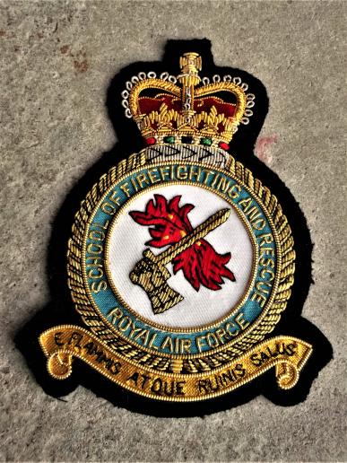 British Royal Air Force Veterans Blazer Badge Firefighting School RAF EIIR