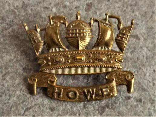 British WW1 Royal Naval Division Howe Battalion RND Cap Badge Brooched