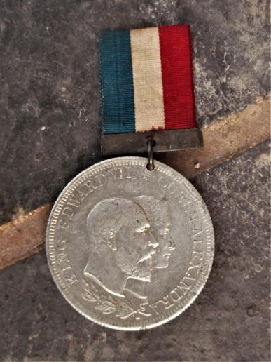 British 1902 King Edward VII Coronation Medal Battersea London