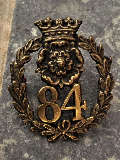 British Army 84th York and Lancaster Regiment of Foot Glengarry Cap Badge Reproduction