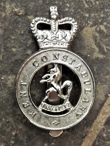 British Kent Constabulary Obsolete Police Cap Badge EIIR