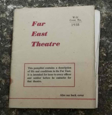 British Army Soldiers Embarkation Booklet Far East Theatre