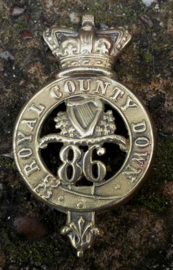 British Army 86th Foot Glengarry Cap Badge Royal County Down Reproduction