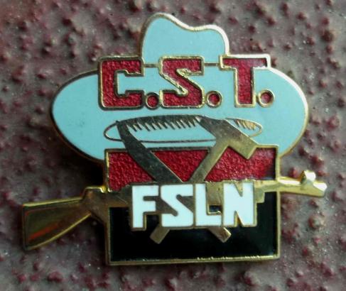 Nicaragua CST FSLN Pin Badge UK Made Reeves Birmingham