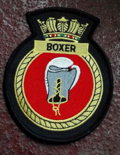 British Royal Navy Veterans Blazer Badge HMS Boxer F92