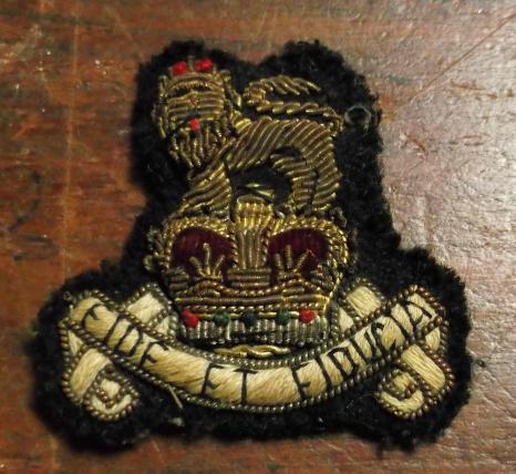 British Army RAPC Royal Army Pay Corps Officers Bullion Wire Cap Badge EIIR