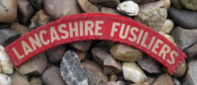 British Army WW2 Printed Shoulder Title Lancashire Fusiliers