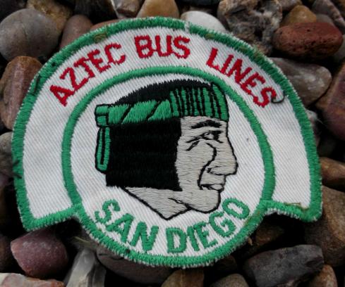 USA Vintage Aztec Bus Lines Patch San Diego United States Transport Company