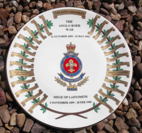 British Army King's Regiment Boer War Commemorative Plate Trade Sample