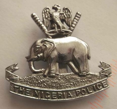 Nigeria Police Metal Cap Badge British Made Firmin London